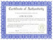 A certificate of authenticity with each transaction.