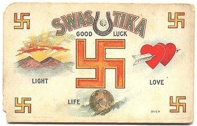 Swastika luck love life light symbol 1910
