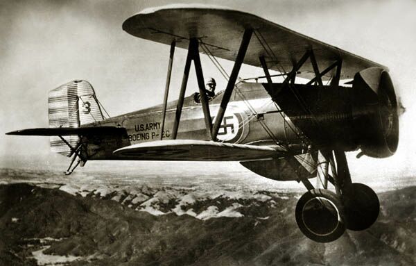 American Swastika WWII 1929 to 1932 & 1941 Boeing P-12 F4B